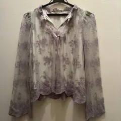 earth music&ecology 刺繍長袖ブラウス