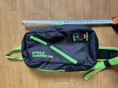 Crocs ボディバッグ ブラック ライムグリーンのサムネイル