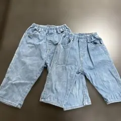 お揃い！branshes デニムハーフパンツ 110・130 ブランシェス
