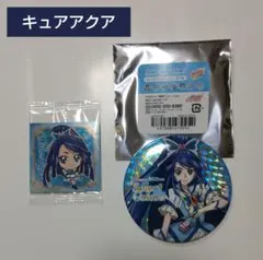 プリキュアオールスターズ　キュアアクア　缶バッチ　シール　2種セット