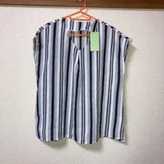 ORIHICA 半袖ストライプシャツ