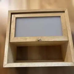 木製 小物収納ボックス 扉付き ナチュラル