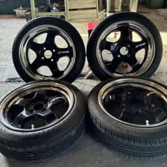 ハイエース18インチ ブラック 5スポークホイールセット むーちゃん様