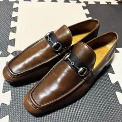 GUCCI ブラウン スエード ローファー ホースビット サイズ37.1/2 