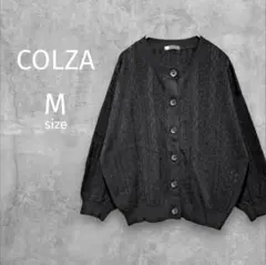 COLZA☆コルザ☆カーディガン【M】ブラック☆長袖☆網模様☆バルーンスリーブ☆のサムネイル