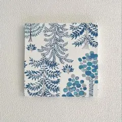 ファブリックパネル　壁飾り　アート　青　ツリー　森　冬　北欧　ナチュラル雑貨