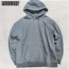 INHERIT インヘリット 裏起毛 スウェットパーカー グレー 男女兼用のサムネイル