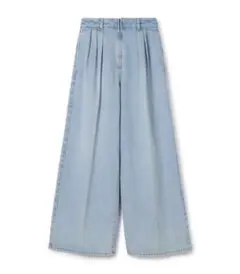 タグ付き新品　低身長さん向きMACPHEE コットンデニム ワイドパンツ