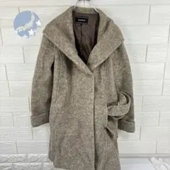 ✅HusHusH ロングコート　グレー　ベージュ　M　ハッシュアッシュ