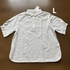刺繍入りホワイトTシャツ Lサイズ