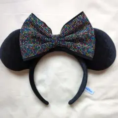 【美品】ディズニー　ミニー耳 リボンカチューシャ