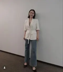 MANGO ブレザー .-- ARGELIA （ナチュラルホワイト）のサムネイル