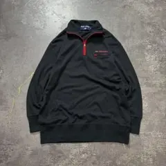 90sPolosportラルフローレンポロスポーツハーフジップスウェットブラック
