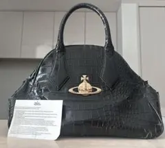 d*3様 Vivienne Westwood ハンドバッグ パイソン型押し ブラ - メルカリ