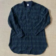 美品！D.M.G⭐︎チェック⭐︎ネルシャツ⭐︎ノーカラーシャツのサムネイル