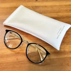 【美品】GREEN LABEL RELAXING メガネ クリアレンズ　黒×金
