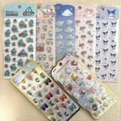 キャンドゥ セリア サンリオ ぷくっとシール amifa カプセルシール 計7点