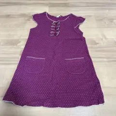 紫色 ノースリーブ ワンピース 130cm
