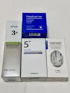 スキンケア4点まとめ アヌア・ナンバーズイン・ドクターエルシア・リアルバリア