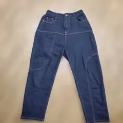 キッキ ウエストゴム ダークブルー デニムパンツ