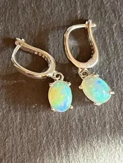 オパール　エチオピア産　silver925 ピアス