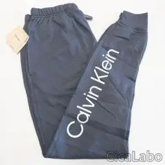 【新品】カルバンクライン ロゴ ジョガーパンツ ブルーグレー L