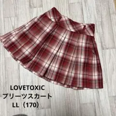 LOVETOXIC プリーツスカート レッド系 LL (170)