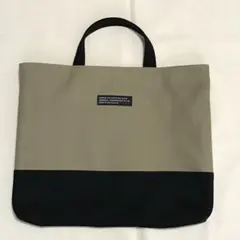カーキ（少しグリーンより）&ブラック　レッスンバッグ お稽古バッグ　トートバッグ