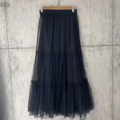 FREAK'S STORE ブラック チュールスカート サイズF