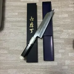 匠鋼 一刀斎虎徹 切付包丁 片刃7寸 白一鋼 平鏡面 黒檀白水牛柄のサムネイル