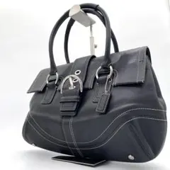 Coach Soho handbag black leather Y2K