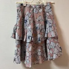 ジルスチュアート フラワープリント フリルスカート サイズ0