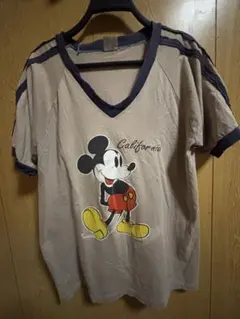 ミッキーマウスTシャツ3本ライン