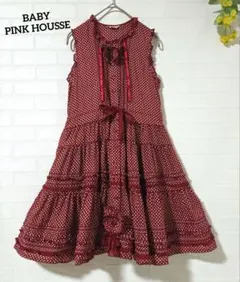 【BABY PINK HOUSSE】水玉　ノースリーブワンピース　【わけあり】のサムネイル