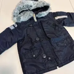 ミリタリー　中綿ジャケット　ブラック　90