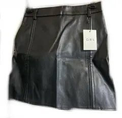 GRL グレイル インパン・ベルト付レザースカート