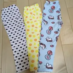 120、110サイズ スパッツ 3点セット 猫・オレンジ・ユニコーンまとめ売り