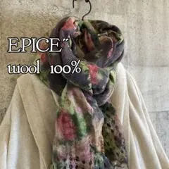 EPICE ウール100%ストール　薄手　フラワー　ボタニカル