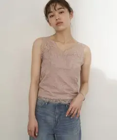 earth music&ecology 花柄レースインナー