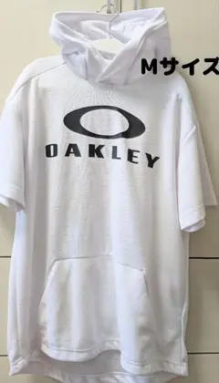 OAKLEY ホワイト フード付きパーカー Mサイズ