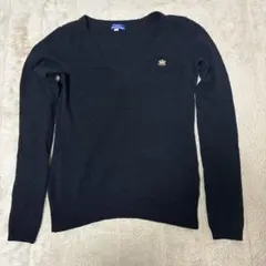 BURBERRY ブラック Vネックセーター 38