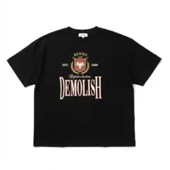 MONO-MART ビッグシルエット カレッジロゴ プリントTシャツ ブラック