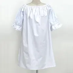 お値下げ　#1952④　新品　ブラウス　白　ホワイト　フラダンス　ダンス衣装のサムネイル