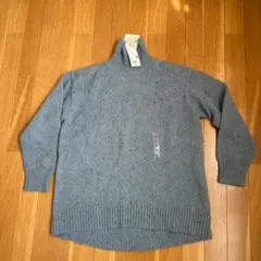 ユニクロC　タグ付き　ソフトニットハイネック　ブルー　M