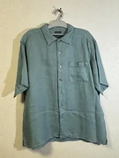 BANANA REPUBLIC アイリッシュリネン 半袖シャツ L ワイド 短丈のサムネイル