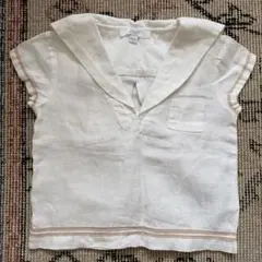 【美品】 JACADI セーラー襟 シャツ 6M