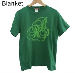 Blanket 緑色 Tシャツ　クルーネック　デカフロントプリント　半袖