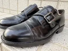 ブラック　ダブルモンクストラップ シューズ