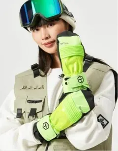 TaoTech スキー スノーボード用 ミトングローブ Sサイズ ネオングリーン