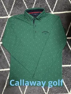 Callaway golf ロングスリーブポロシャツ　緑　美品